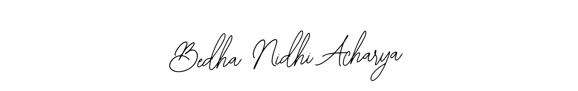 How to make Bedha Nidhi Acharya signature? Bearetta-2O07w is a professional autograph style. Create handwritten signature for Bedha Nidhi Acharya name. Bedha Nidhi Acharya signature style 12 images and pictures png