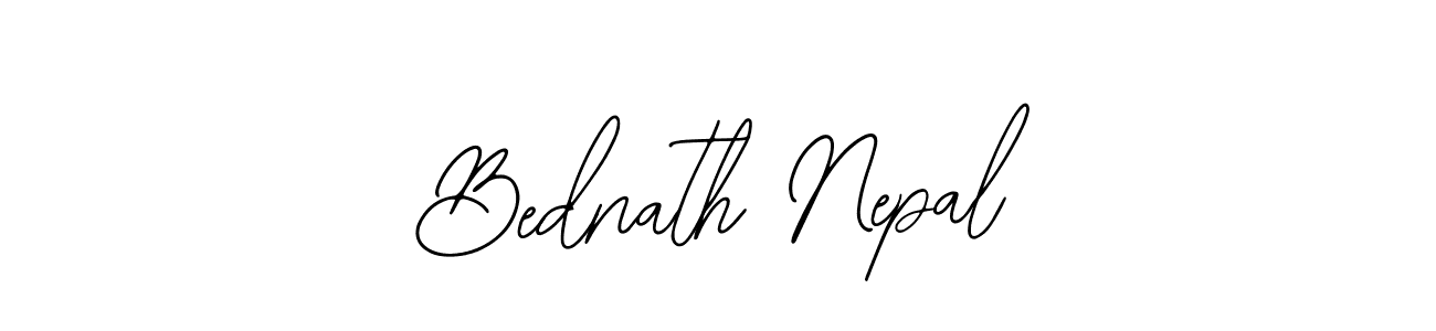 Create a beautiful signature design for name Bednath Nepal. With this signature (Bearetta-2O07w) fonts, you can make a handwritten signature for free. Bednath Nepal signature style 12 images and pictures png