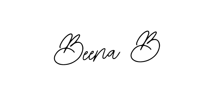 Make a beautiful signature design for name Beena B. With this signature (Bearetta-2O07w) style, you can create a handwritten signature for free. Beena B signature style 12 images and pictures png