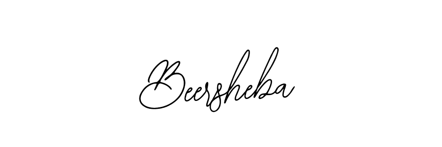 How to make Beersheba name signature. Use Bearetta-2O07w style for creating short signs online. This is the latest handwritten sign. Beersheba signature style 12 images and pictures png