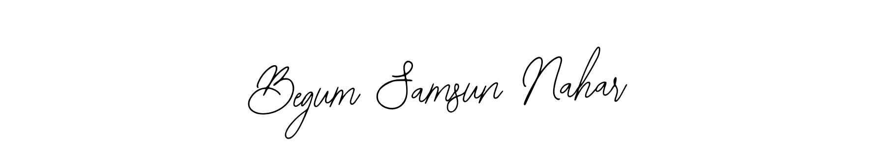 Make a beautiful signature design for name Begum Samsun Nahar. Use this online signature maker to create a handwritten signature for free. Begum Samsun Nahar signature style 12 images and pictures png