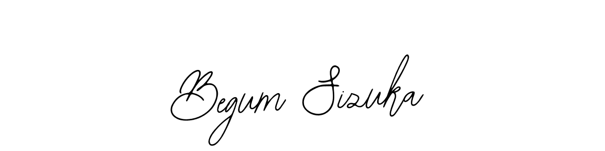 Also You can easily find your signature by using the search form. We will create Begum Sizuka name handwritten signature images for you free of cost using Bearetta-2O07w sign style. Begum Sizuka signature style 12 images and pictures png