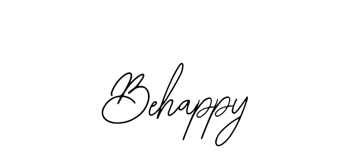 How to make Behappy name signature. Use Bearetta-2O07w style for creating short signs online. This is the latest handwritten sign. Behappy signature style 12 images and pictures png