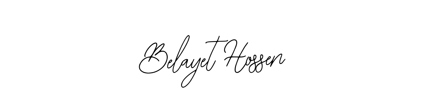 The best way (Bearetta-2O07w) to make a short signature is to pick only two or three words in your name. The name Belayet Hossen include a total of six letters. For converting this name. Belayet Hossen signature style 12 images and pictures png