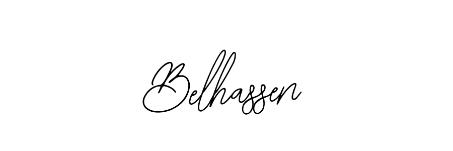 How to make Belhassen name signature. Use Bearetta-2O07w style for creating short signs online. This is the latest handwritten sign. Belhassen signature style 12 images and pictures png