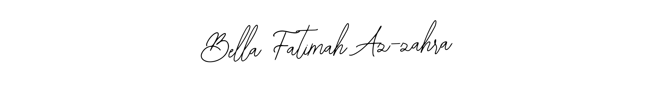 How to make Bella Fatimah Az-zahra name signature. Use Bearetta-2O07w style for creating short signs online. This is the latest handwritten sign. Bella Fatimah Az-zahra signature style 12 images and pictures png