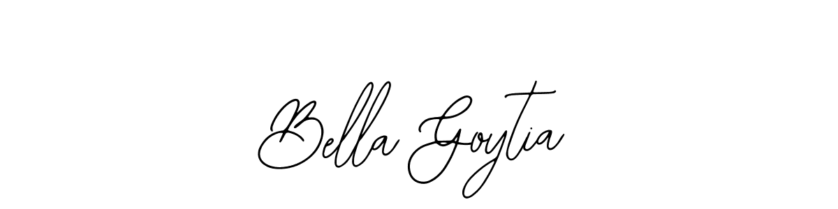 You should practise on your own different ways (Bearetta-2O07w) to write your name (Bella Goytia) in signature. don't let someone else do it for you. Bella Goytia signature style 12 images and pictures png