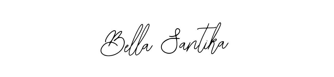 How to make Bella Santika name signature. Use Bearetta-2O07w style for creating short signs online. This is the latest handwritten sign. Bella Santika signature style 12 images and pictures png