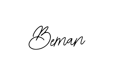 Make a beautiful signature design for name Beman. With this signature (Bearetta-2O07w) style, you can create a handwritten signature for free. Beman signature style 12 images and pictures png
