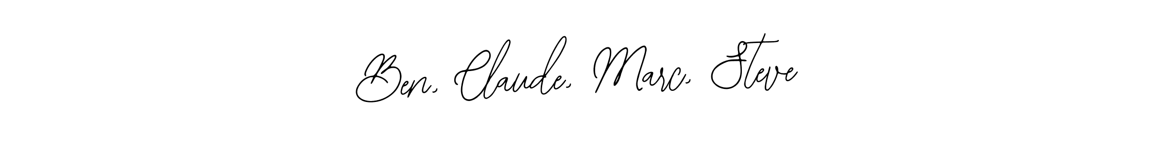 How to make Ben, Claude, Marc, Steve name signature. Use Bearetta-2O07w style for creating short signs online. This is the latest handwritten sign. Ben, Claude, Marc, Steve signature style 12 images and pictures png