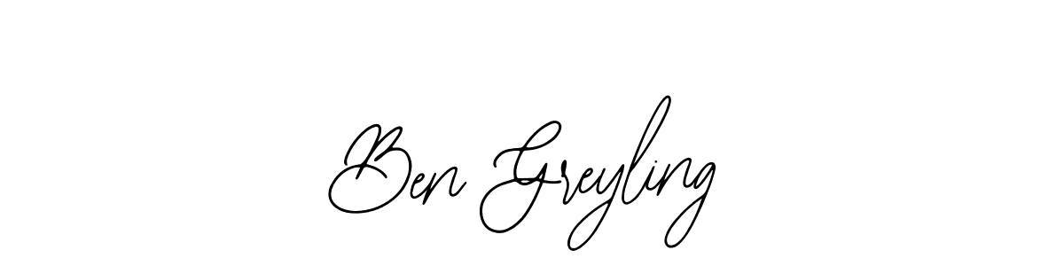 How to make Ben Greyling name signature. Use Bearetta-2O07w style for creating short signs online. This is the latest handwritten sign. Ben Greyling signature style 12 images and pictures png