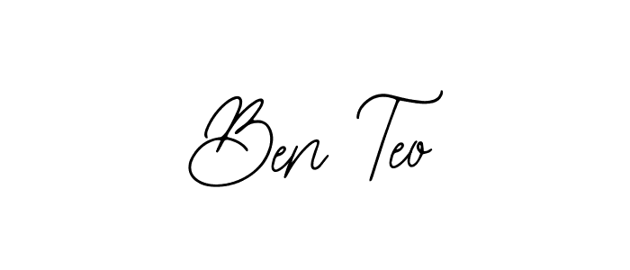 Design your own signature with our free online signature maker. With this signature software, you can create a handwritten (Bearetta-2O07w) signature for name Ben Teo. Ben Teo signature style 12 images and pictures png