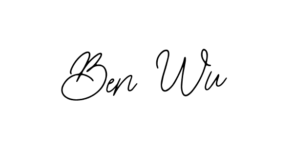 Bearetta-2O07w is a professional signature style that is perfect for those who want to add a touch of class to their signature. It is also a great choice for those who want to make their signature more unique. Get Ben Wu name to fancy signature for free. Ben Wu signature style 12 images and pictures png