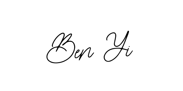 Use a signature maker to create a handwritten signature online. With this signature software, you can design (Bearetta-2O07w) your own signature for name Ben Yi. Ben Yi signature style 12 images and pictures png