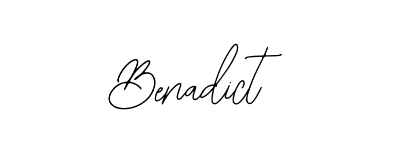 Design your own signature with our free online signature maker. With this signature software, you can create a handwritten (Bearetta-2O07w) signature for name Benadict. Benadict signature style 12 images and pictures png