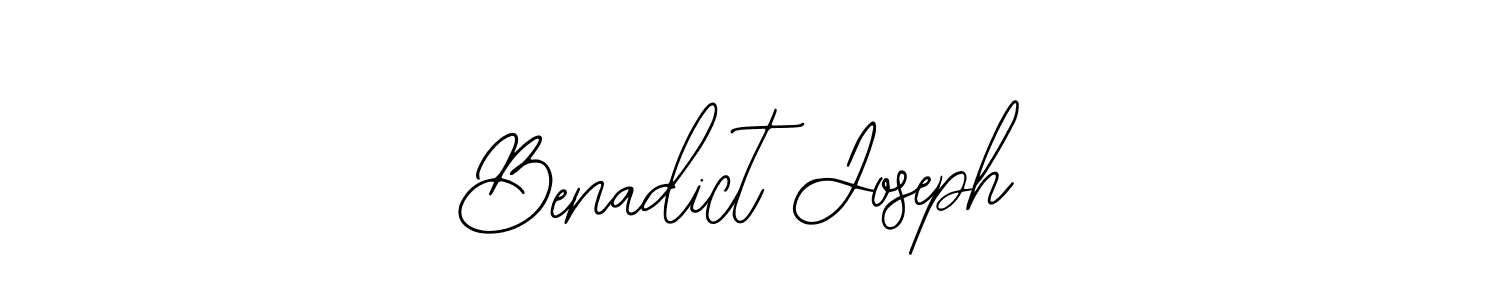 The best way (Bearetta-2O07w) to make a short signature is to pick only two or three words in your name. The name Benadict Joseph include a total of six letters. For converting this name. Benadict Joseph signature style 12 images and pictures png
