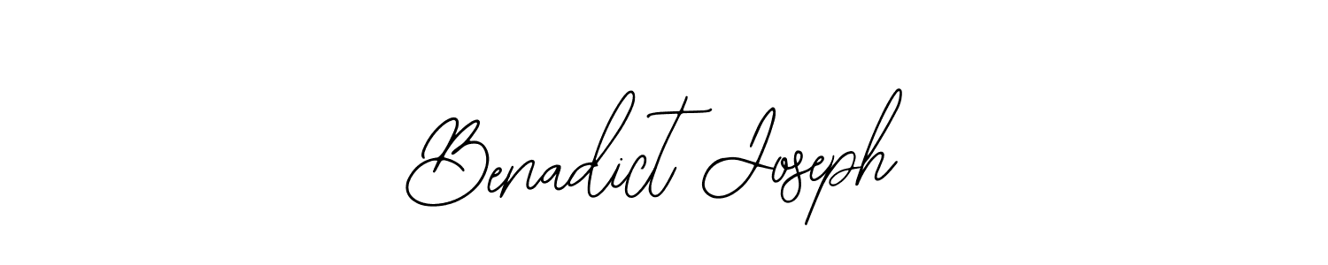 Create a beautiful signature design for name Benadict Joseph. With this signature (Bearetta-2O07w) fonts, you can make a handwritten signature for free. Benadict Joseph signature style 12 images and pictures png