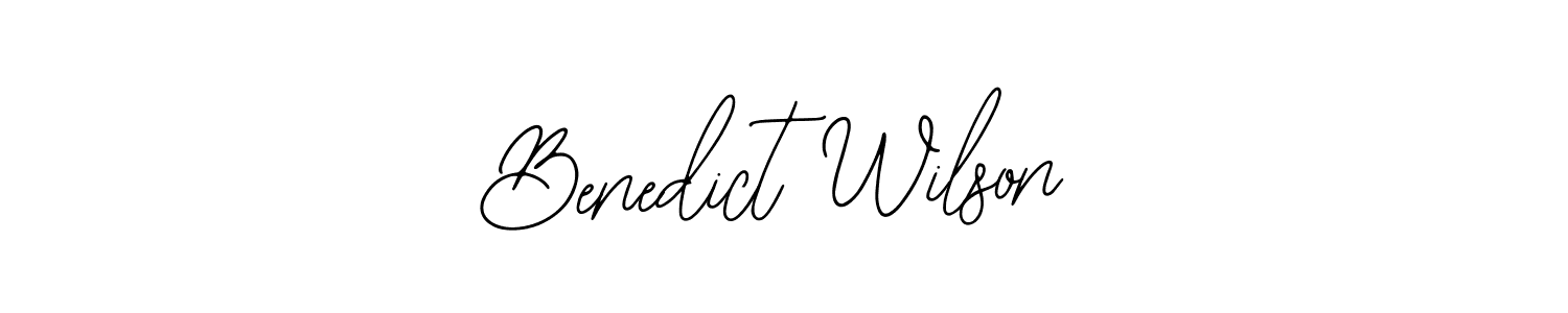 You should practise on your own different ways (Bearetta-2O07w) to write your name (Benedict Wilson) in signature. don't let someone else do it for you. Benedict Wilson signature style 12 images and pictures png