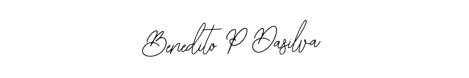 How to make Benedito P Dasilva name signature. Use Bearetta-2O07w style for creating short signs online. This is the latest handwritten sign. Benedito P Dasilva signature style 12 images and pictures png