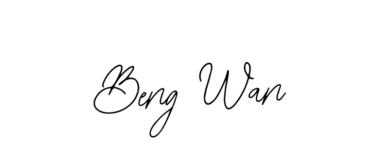 Bearetta-2O07w is a professional signature style that is perfect for those who want to add a touch of class to their signature. It is also a great choice for those who want to make their signature more unique. Get Beng Wan name to fancy signature for free. Beng Wan signature style 12 images and pictures png