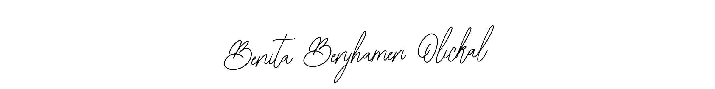 Also You can easily find your signature by using the search form. We will create Benita Benjhamen Olickal name handwritten signature images for you free of cost using Bearetta-2O07w sign style. Benita Benjhamen Olickal signature style 12 images and pictures png