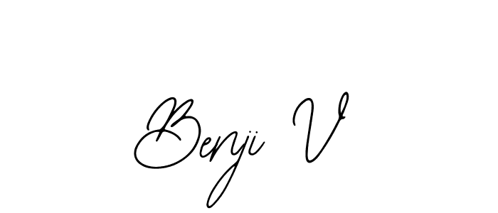 Create a beautiful signature design for name Benji V. With this signature (Bearetta-2O07w) fonts, you can make a handwritten signature for free. Benji V signature style 12 images and pictures png