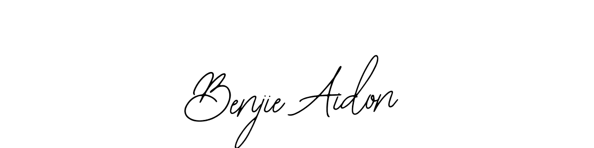 if you are searching for the best signature style for your name Benjie Aidon. so please give up your signature search. here we have designed multiple signature styles  using Bearetta-2O07w. Benjie Aidon signature style 12 images and pictures png