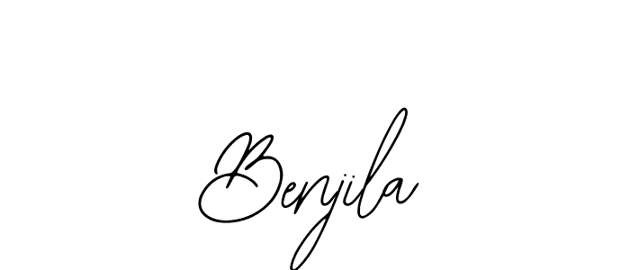 Make a beautiful signature design for name Benjila. With this signature (Bearetta-2O07w) style, you can create a handwritten signature for free. Benjila signature style 12 images and pictures png