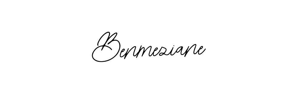 You should practise on your own different ways (Bearetta-2O07w) to write your name (Benmeziane) in signature. don't let someone else do it for you. Benmeziane signature style 12 images and pictures png