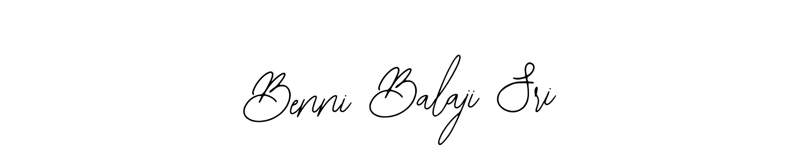 How to make Benni Balaji Sri name signature. Use Bearetta-2O07w style for creating short signs online. This is the latest handwritten sign. Benni Balaji Sri signature style 12 images and pictures png