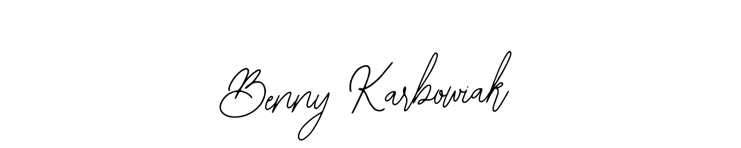 The best way (Bearetta-2O07w) to make a short signature is to pick only two or three words in your name. The name Benny Karbowiak include a total of six letters. For converting this name. Benny Karbowiak signature style 12 images and pictures png