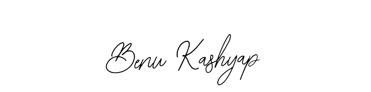 You should practise on your own different ways (Bearetta-2O07w) to write your name (Benu Kashyap) in signature. don't let someone else do it for you. Benu Kashyap signature style 12 images and pictures png