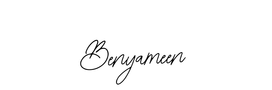How to make Benyameen name signature. Use Bearetta-2O07w style for creating short signs online. This is the latest handwritten sign. Benyameen signature style 12 images and pictures png