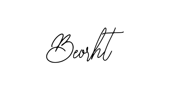 You should practise on your own different ways (Bearetta-2O07w) to write your name (Beorht) in signature. don't let someone else do it for you. Beorht signature style 12 images and pictures png