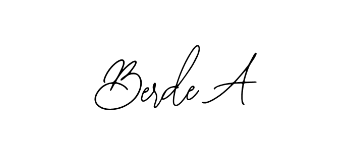 Design your own signature with our free online signature maker. With this signature software, you can create a handwritten (Bearetta-2O07w) signature for name Berde A. Berde A signature style 12 images and pictures png