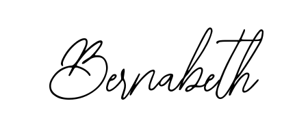 A sleek calligraphic signature for name Bernabeth utilizing Bearetta-2O07w styling. Great for adding personal signatures to photos and art. Bernabeth signature style 12 images and pictures png