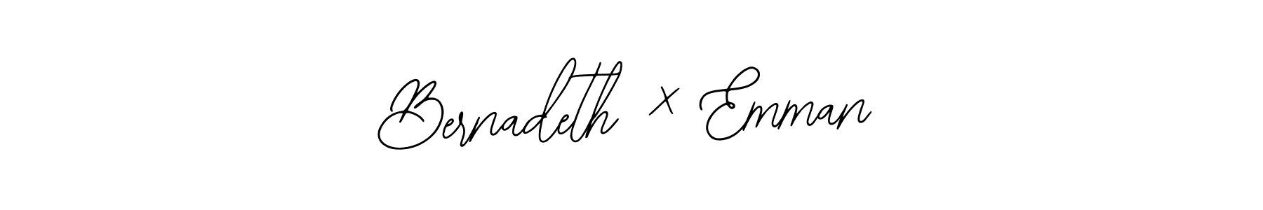 Here are the top 10 professional signature styles for the name Bernadeth × Emman. These are the best autograph styles you can use for your name. Bernadeth × Emman signature style 12 images and pictures png