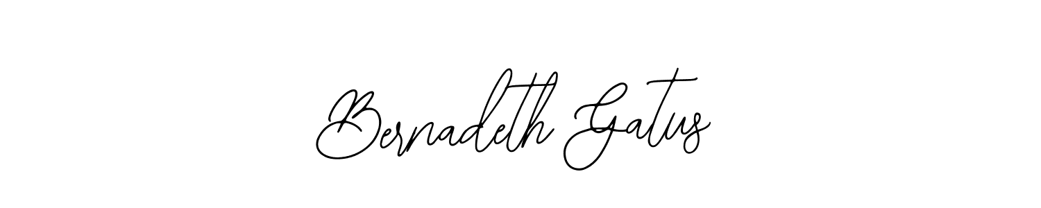 How to make Bernadeth Gatus name signature. Use Bearetta-2O07w style for creating short signs online. This is the latest handwritten sign. Bernadeth Gatus signature style 12 images and pictures png