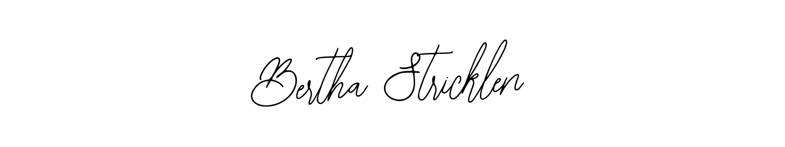 Use a signature maker to create a handwritten signature online. With this signature software, you can design (Bearetta-2O07w) your own signature for name Bertha Stricklen. Bertha Stricklen signature style 12 images and pictures png