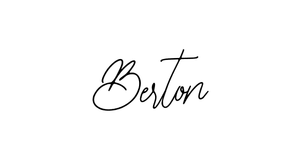 How to make Berton name signature. Use Bearetta-2O07w style for creating short signs online. This is the latest handwritten sign. Berton signature style 12 images and pictures png