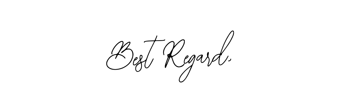 The best way (Bearetta-2O07w) to make a short signature is to pick only two or three words in your name. The name Best Regard, include a total of six letters. For converting this name. Best Regard, signature style 12 images and pictures png