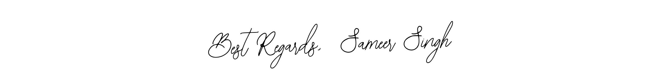 This is the best signature style for the Best Regards,  Sameer Singh name. Also you like these signature font (Bearetta-2O07w). Mix name signature. Best Regards,  Sameer Singh signature style 12 images and pictures png