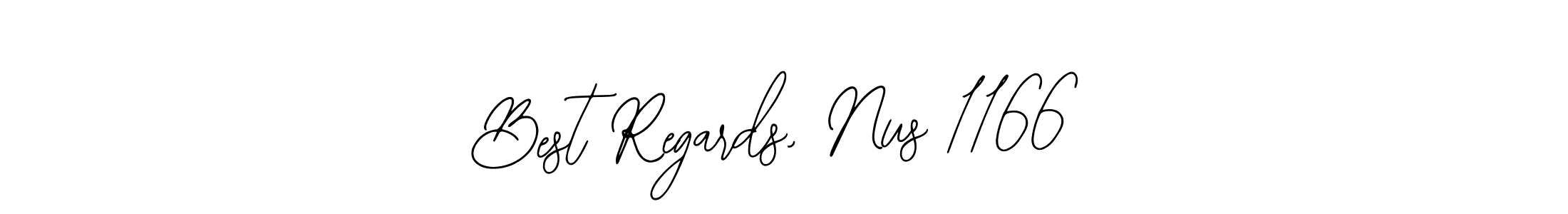 The best way (Bearetta-2O07w) to make a short signature is to pick only two or three words in your name. The name Best Regards, Nus 1166 include a total of six letters. For converting this name. Best Regards, Nus 1166 signature style 12 images and pictures png