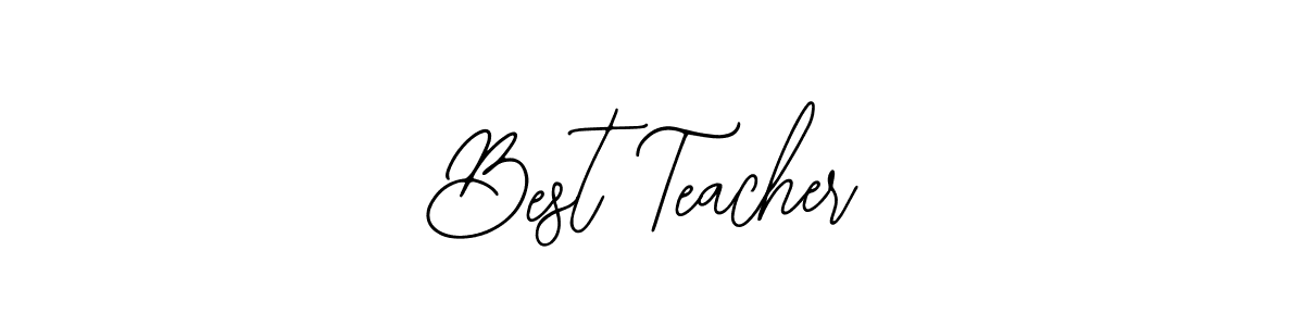 How to make Best Teacher name signature. Use Bearetta-2O07w style for creating short signs online. This is the latest handwritten sign. Best Teacher signature style 12 images and pictures png