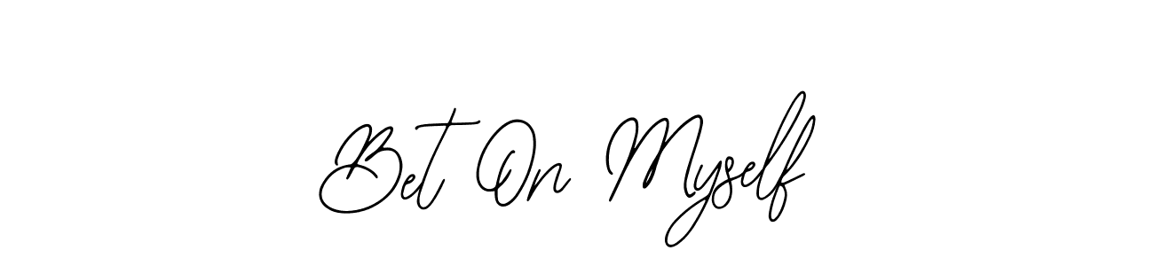 Design your own signature with our free online signature maker. With this signature software, you can create a handwritten (Bearetta-2O07w) signature for name Bet On Myself. Bet On Myself signature style 12 images and pictures png