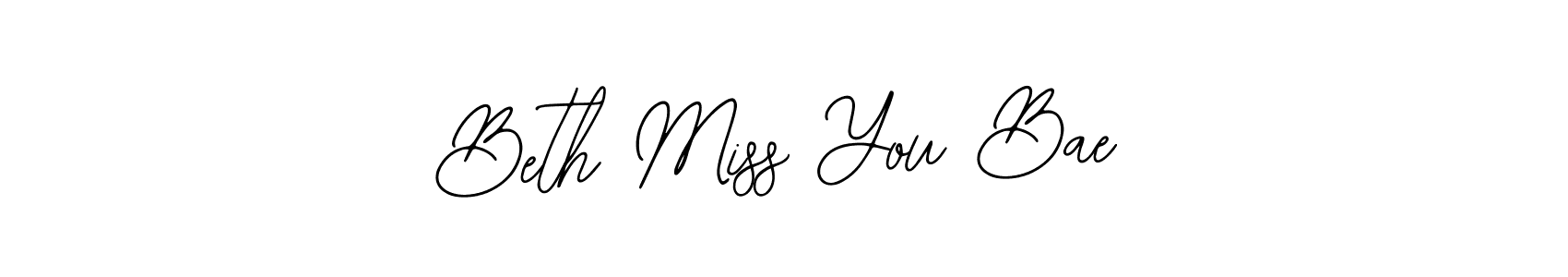 Design your own signature with our free online signature maker. With this signature software, you can create a handwritten (Bearetta-2O07w) signature for name Beth Miss You Bae. Beth Miss You Bae signature style 12 images and pictures png