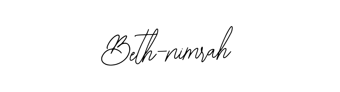 How to make Beth-nimrah name signature. Use Bearetta-2O07w style for creating short signs online. This is the latest handwritten sign. Beth-nimrah signature style 12 images and pictures png