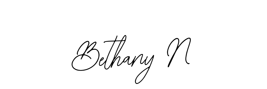 Make a beautiful signature design for name Bethany N. With this signature (Bearetta-2O07w) style, you can create a handwritten signature for free. Bethany N signature style 12 images and pictures png