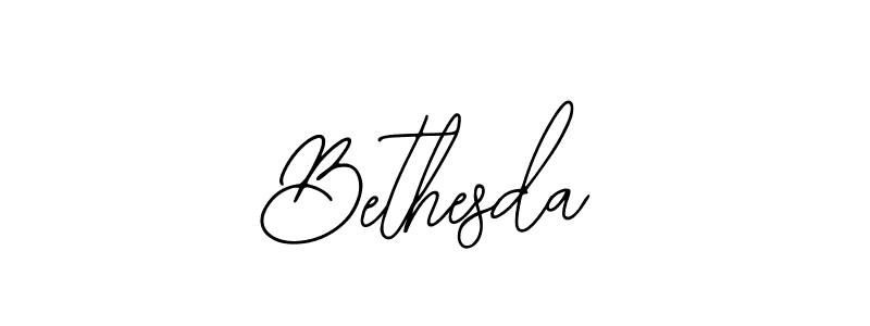 Design your own signature with our free online signature maker. With this signature software, you can create a handwritten (Bearetta-2O07w) signature for name Bethesda. Bethesda signature style 12 images and pictures png