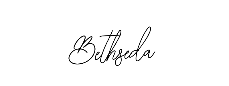 Design your own signature with our free online signature maker. With this signature software, you can create a handwritten (Bearetta-2O07w) signature for name Bethseda. Bethseda signature style 12 images and pictures png